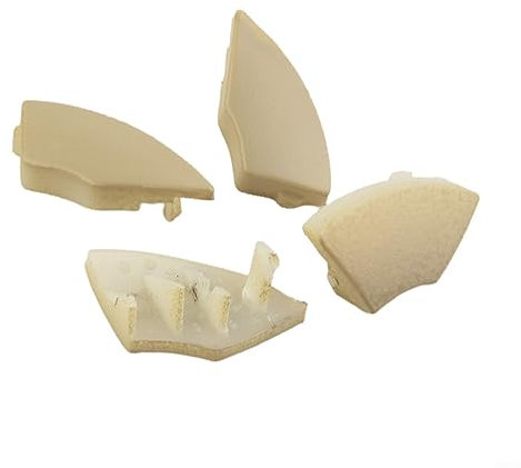 HEIBTENY 4 pezzi beige pulsanti Trim copertura per Fiat 500 Radio CD pulsante Trim stampi copertura rimozione