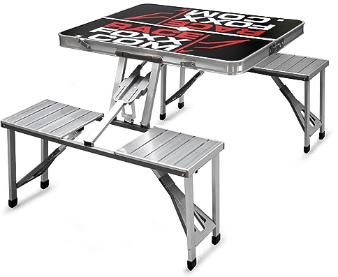 Campingtisch klappbar Alu mit Tragegriff Sitzgruppe Koffertisch Klapptisch Campingmöbel Set Reise Tischgruppe, geringes Packmaß und platzsparend verstaubar, Leichtgewichtig und Witterungsbeständig