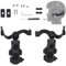 Gunyoo Taktischer Helm ARC Schienenadapter, Taktisches Pickup Headset, Mehrwinkeldrehung, Geräuschunterdrückung, Gefederter Kopfhörerhalter, für OPS Core ARC Team Wendy(Schwarz)