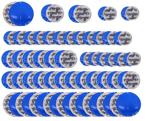 HUAZIZ Reifenreparatur Flicken, 100 Stück 32mm/42mm/58mm Auto Runde Naturkautschuk Reifen Reifenpannen Reparatur Kalt Flicken Tubeless Flicken Auto Fahrrad Reifen Flicken Reifen Reparatur Flicken
