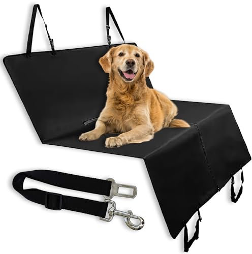 Northcamp Funda Coche Perro Impermeable y Resistente Que Incluye Cinturon Seguro para Perro - Protector para Perros para el Asiento Trasero Universal Que se Puede Utilizar Tambien para Maletero