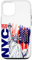 Hülle für iPhone 13 NYC T-Shirt New York City Freiheitsstatue mit USA-Flagge