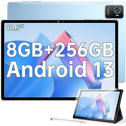 OUKITEL OKT3 Android 13 Tablet 10.51 Pulgadas Tableta 15GB+256GB (2TB Ampliable) con Lapiz Gaming Tablet 8250mAh Batería|Dual SIM 4G LTE|16MP+8MP Cámara|Face ID|GPS|OTG