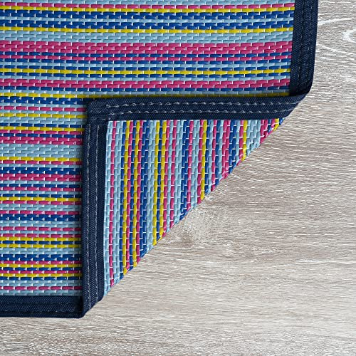 Craft 4 You Wasserdichter Teppich für den Außen- und Innenbereich, verschiedene Größen bis zu 2,7 x 4 m, Garten-Terrassenmatte, wasserdicht, groß, Camping, wendbar, Kunststoff, Deck-Abdeckung,