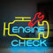 YUEYYNS Check Engine Neon Panneau Néon LED Coloré Panneau Néon pour Garage Panneau Néon LED pour Décoration Murale, Voiture, Chambre, Garage, Réparation, Boutique, Homme, Grotte, Boutique