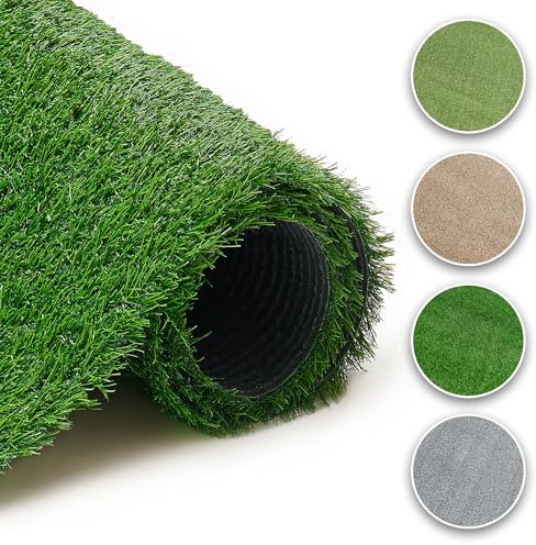 TAPISO Canyoo Gazon Synthétique Extérieur au Mètre Tapis Gazon Pelouse Artificielle Terrasse Balcon Jardin Vert Résistant aux Intempéries Épaisseur 30 mm 200 x 800 cm