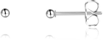 Titan Ohrstecker Hypoallergen Damen Herren Mädchen G23 Titan Ohrringe Kleine Kugel Ohrstecker 2mm
