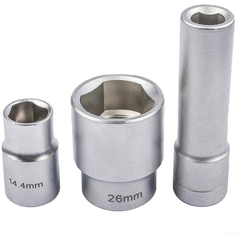 YUANGANG 3Pcs Socket Nuts, Triangular MultiToothed Socket Tool Nuts Fitting Driver Drill Bit Set For Injection Pump