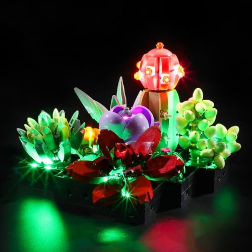 MENZAVA Luz Compatible con Lego 10309 Suculentas Botanical Collection. - Kit de iluminación LED para el Modelo de Bloques de construcción (Modelos NO Incluido)