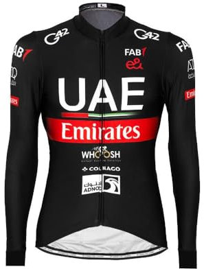 2024 Por Team UAE Black Sunsreen mince Maillot de cyclisme manches longues pour homme,Maillot de cyclisme respirant à séchage rapide (XL)