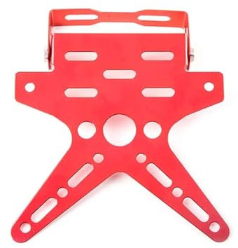 Kennzeichenhalterung Motorrad-Kennzeichenrahmen Aluminiumlegierung Winkelverstellbar Kennzeichenhalter Modifizierte Teile Motorradzubehör Nummernschildhalter Motorrad(Rot)