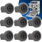 GIANTO Lot de 8 roues panier supérieur pour lave-vaisselle compatible avec Electrolux Zanussi Rex AEG (50286967000) de rechange adaptable, diamètre 25 mm, roulettes panier Dishwasher - gris