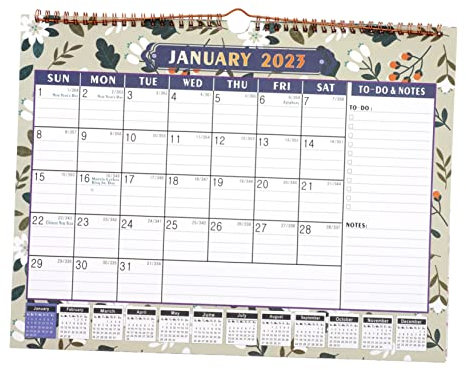 HOODANCOS 2023 Kalender Für Den Täglichen Gebrauch Im Haushalt Urlaubskalender Für Den Täglichen Gebrauch 365 Tischkalender Tageskalender Für Zu Hause Wandkalender Beschichtetes Papier