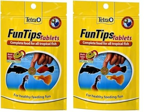 Tetra FunTips Tablets - Complete Tropical Fish Food for Healthy Feeding, 20 Tablets (Pack of 2)