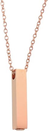 sourcing map Cube Cremation Necklace for Ashes, Urn Ash Memorial Cremation Necklaces Waterproof Keepsake Pendant with Funnel Kit for Ashes of Loved Ones, Pet, Family (Rose Gold)