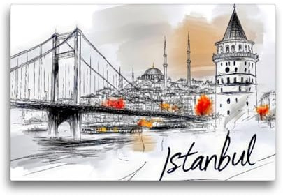 CALVENDO Premium Textil-Leinwand 45 x 30 cm Querformat Istanbul | Wandbild, HD-Bild auf Keilrahmen, Wanddekoration, Kunstdruck von Peter Roder