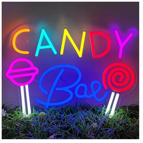XENITE Luces Art Decoration Christmas Letrero De Neón Candy Bar Luz LED Regulable Para Arte De La Pared Decoración Alimentado Por USB Para Dormitorio Fiesta En Casa Cumpleaños 39.87cm×28.45cm