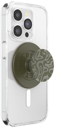PopSockets Phone Grip for MagSafe with Kickstand, Magnetic Stand, Swappable Top, Secure Hold for iPhone MagSafe Cases, Phone & Tablet Grip - Alum Swirl