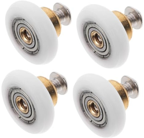 NUOBESTY 4Pezzi Porte Scorrevoli Da Bagno Cuscinetto Nylon Per Doccia Ruote Silenziose e Accessori Ricambio Per Box Doccia e Camper