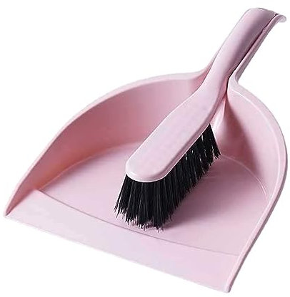 Dustpan and Brush Set,Dust Pan and Brush,Mini Broom and Dustpan Set,Multi-Functional Cleaning Tool with Hand Broom Dust Pan for Sweeping Home Desktop (Pink)