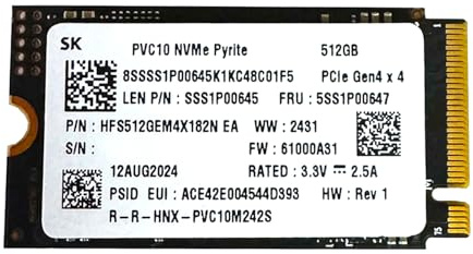 Lenovo SSD 512GB NVMe PVC10 SKHINIX PCIe Gen4 x4, M.2 2242, HFS512GEM4X182N