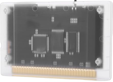 GOWENIC Cartouche de Jeu 4000 en 1, Carte de Jeu pour Console Rétro Mega Drive avec Carte de 8 Go et Prend en Charge une Extension de 32 Go (Blanc transparent)