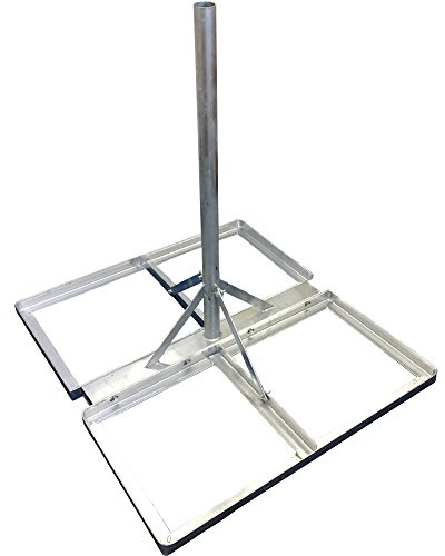 3” Galvanised Satellite/Aerial Flat Roof/Ground Mount NPR/Mast–Outdoor/External Bracket/Stand – Balcony/Patio