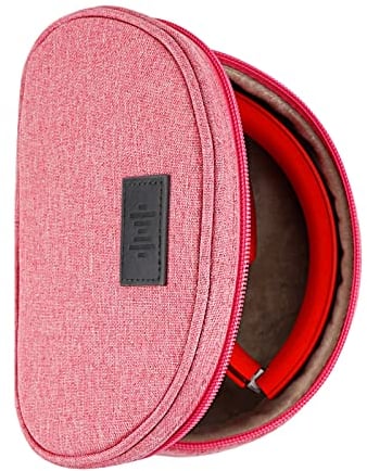 Geekria Kopfhörertasche, weich, für Beats, Solo 2, Solo 3, Studio, ohraufliegende Funkkopfhörer, Solo, Solo HD, Crusher, Bose QC35 und mehr, Tragetasche, Schutztasche, Reisetasche, roségold