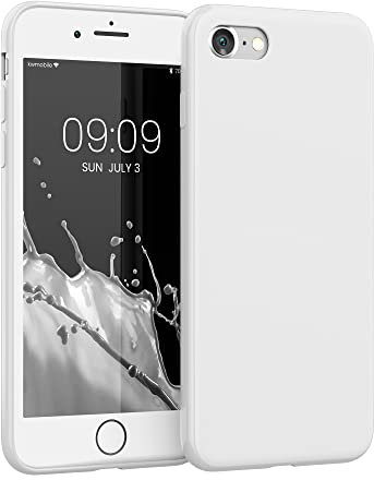 kwmobile Handyhülle kompatibel mit Apple iPhone SE (2022) / iPhone SE (2020) / iPhone 8 / iPhone 7 Hülle - Handy Case aus weichem Silikon in Weiß matt