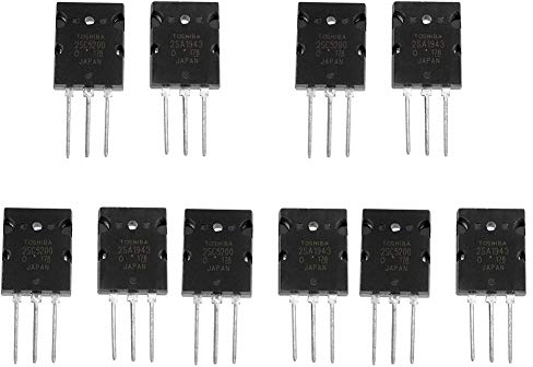 5 paires de transistors, 5 pièces 2SA1943 Transistor et 5 pièces 2SC5200 Transistor Composant électronique Transistor audio de haute puissance