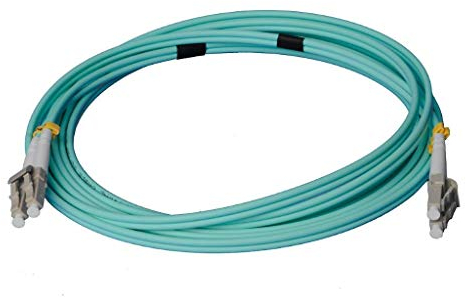 CONBIC LWL Glasfaser-Kabel – 1m OM3 LC auf LC Stecker, Duplex 50/125 Patchkabel – Lichtwellenleiter 1 Meter