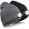SPGOOD LED Beanie Beleuchtete Mütze mit Licht,Wiederaufladbare USB Winter Warm LED Mütze mit Licht,Lampe Laufmütze für Angeln,Jogger,Camping,Laufen(Schwarz&Hellgrau)