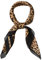 sourcing map Damen 70cm Leopard Seide Quadratischer Schal Haarband Halstuch Braun 70 x 70cm