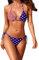 Tainehs Maillot de Bain pour Femme avec Haut Triangle et String avec Liens à Nouer sur Les Deux côtés, Drapeau des états-Unis, XX-Large