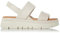 Dune Ladies Location Padded Flatform Sandals Size UK 8 Wedge Heel Flatforms Ecru