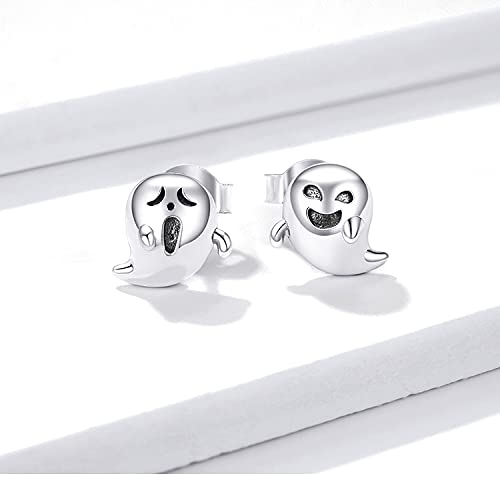 Lustige Neuheit Silber Ohrstecker Für Frauen Kleiner Teufel Geist Schmuck Geschenk Für Mädchen 925 Sterling Silber Schmuck Ohrring