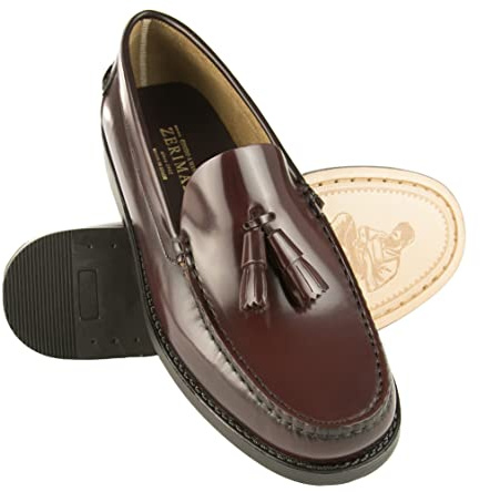 Zerimar Scarpe Elegante Uomo Cuoio | Scarpe Uomo Class | Scarpa Mocassino Uomo Cuoio | Scarpe Uomo Pelle | Fabbricato in Spagna