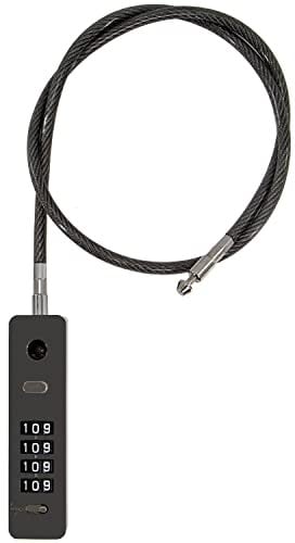 Zolunu Blocco a combinazione Cavo Sicurezza Cavo d'acciaio Blocco bagagli resistente alle intemperie con codice ripristinabile, acciaio intrecciato rivestito antifurto Blocco cavo (2,3 piedi 5 mm)