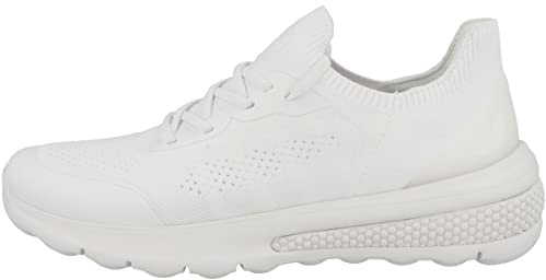 Geox Women's D Spherica Actif Sneaker, White, 7.5 UK
