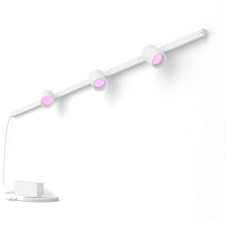 Philips Hue White & Color Amb. Perifo Set, 3-er Spot, Wandleuchte, dimmbar, 16 Mio. Farben, steuerbar via App, kompatibel mit Amazon Alexa, Apple HomeKit & Google Assistant, weiß