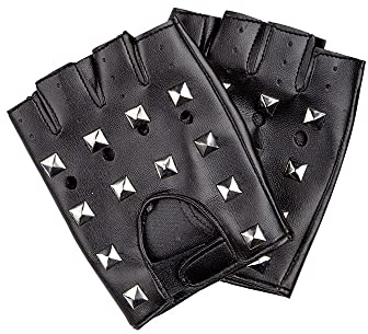 Wicked Costumes Biker-/Punk-Handschuhe mit Nieten