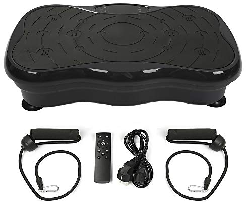 Plateforme Vibrante Oscillante pour Perte de Poids équipement Vibration Debout Corps Machine Maison avec Bluetooth Musique, 200W, Exercice à la Maison, réduction de la Graisse et de la Forme (Noir)