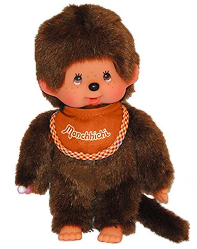 alles-meine.de GmbH Junge Monchhichi mit roten Lätzchen Monchichi - Boy roter Latz Jungen