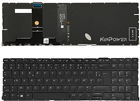 KINPOWER Clavier Azerty Français Compatible avec HP Probook 450 G8 Rétroéclairage