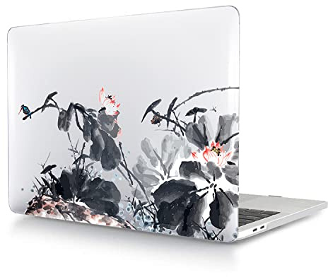 Hülle Case Kompatibel mit Neues MacBook Air 13 Zoll 2020 2019 2018 Freisetzung A1932 A2179 A2337 M1 mit Retina Display and Touch ID, Ultradünne Plastik Hartschale Schutzhülle, Tuschemalerei