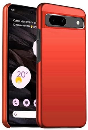 Google Pixel 7a Case Ultra Slim Thin Armour Hard Case Matte Rubberized Cover For Google Pixel 7a (Red)