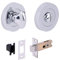 HANDLEZONE Bathroom Toilet Door Thumb Turn and Release Deadbolt Kit - Polished Chrome - 65mm Bolt with 45mm Backset