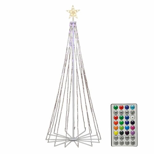 Lumineo Árbol de Navidad 490772 Luz LED Exterior Multicolor 60 x 60 x 150 cm