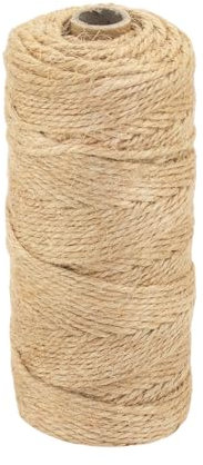 Hilpaty Jute-Schnur 3mm 100m Natur Jute Kordel mit 3 Fasern Starke Jutegarn für Dekoration Garten Floristik DIY Kunst Bündeln Basteln und Einpacken