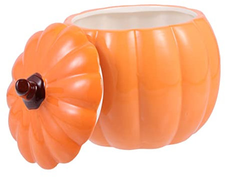 LIFKOME Tazón De Sopa Forma De Calabaza De Cerámica Tapa Recipiente Para Servir Para Estofar Sopas y Cocinar Al Vapor Diseño Encantador Para Fiestas De Halloween y Acción De Gracias